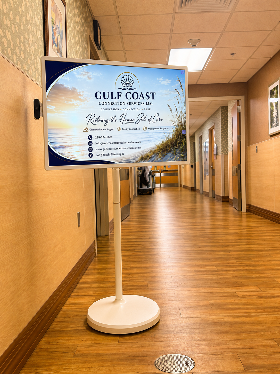 GCCS connection display prepared inside a healthcare facility