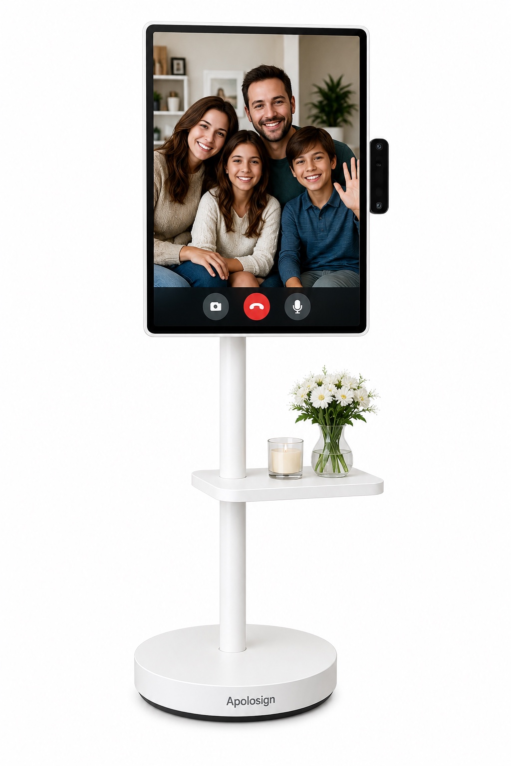 White Apolosign mobile smart display used by GCCS